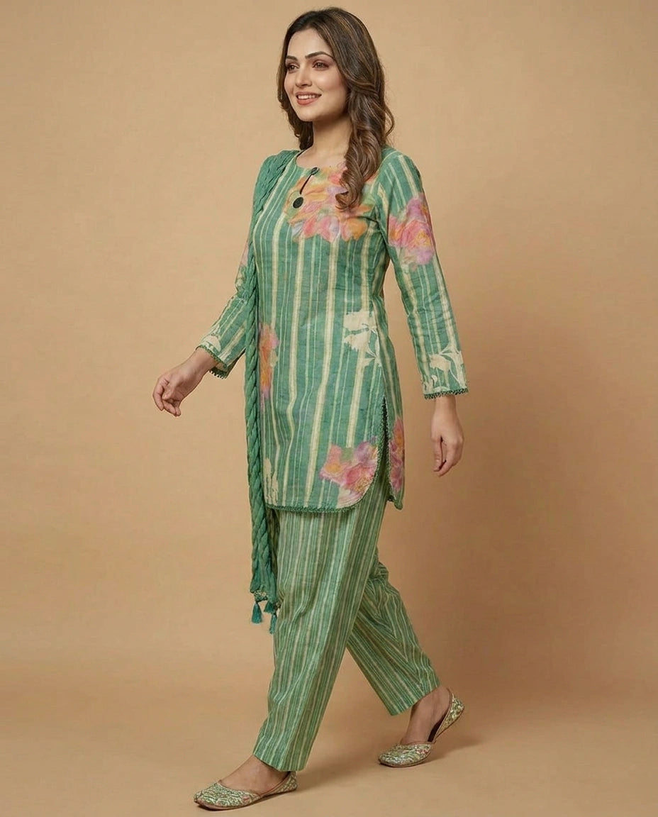 Cotton Choli Palazzo Set - Rangoli India