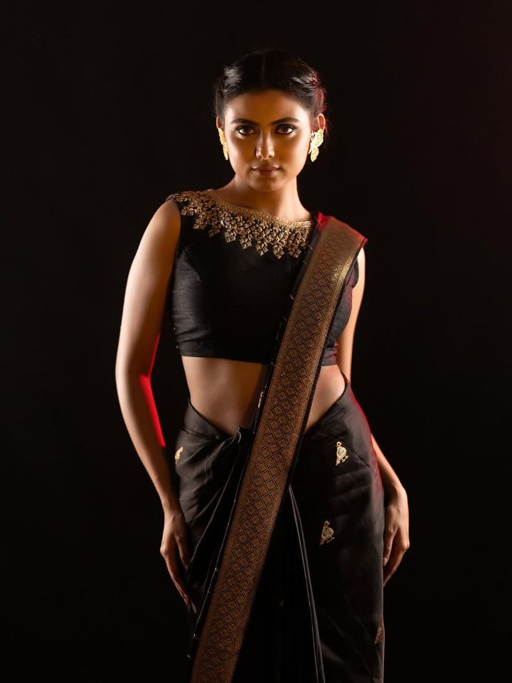 Black Mashru Banarasi Silk Saree - silk Indian ethnic wear by Rangoli