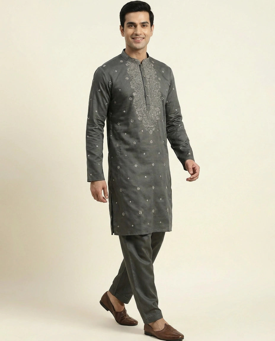 Men's Cotton Kurta Pajama Set — photo 4 of 8