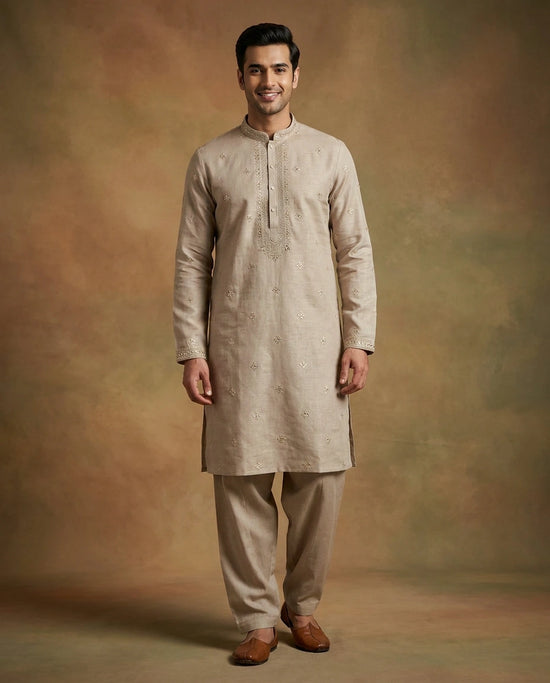 Men's Kurta Pajama Set Cotton Linen — photo 2 of 8
