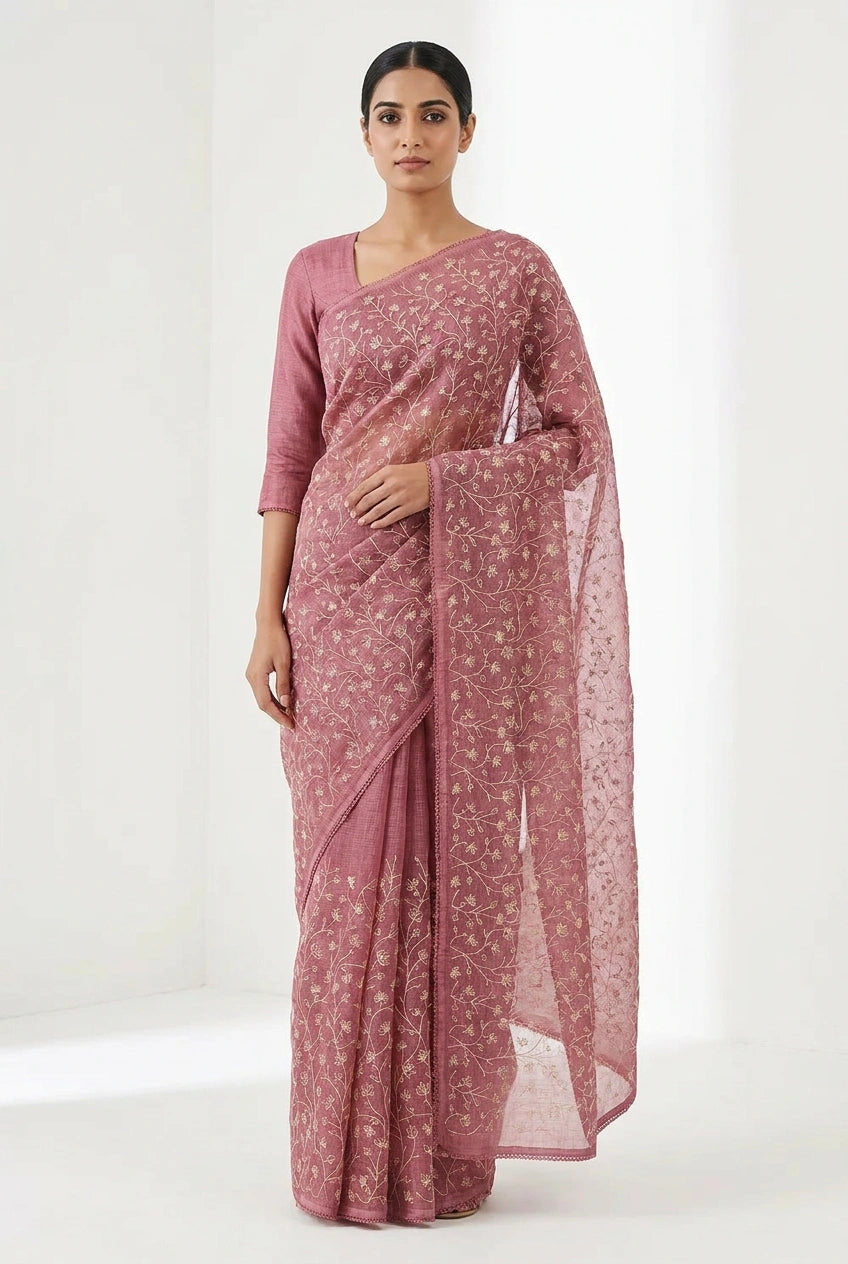 Kota Cotton Tant Saree with Tant Weave for Summer Wear