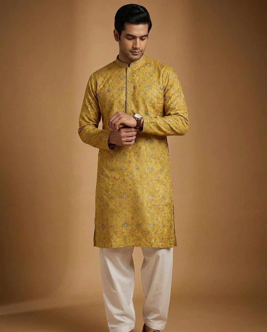 Tissue Kurta Pajama Set - Rangoli India