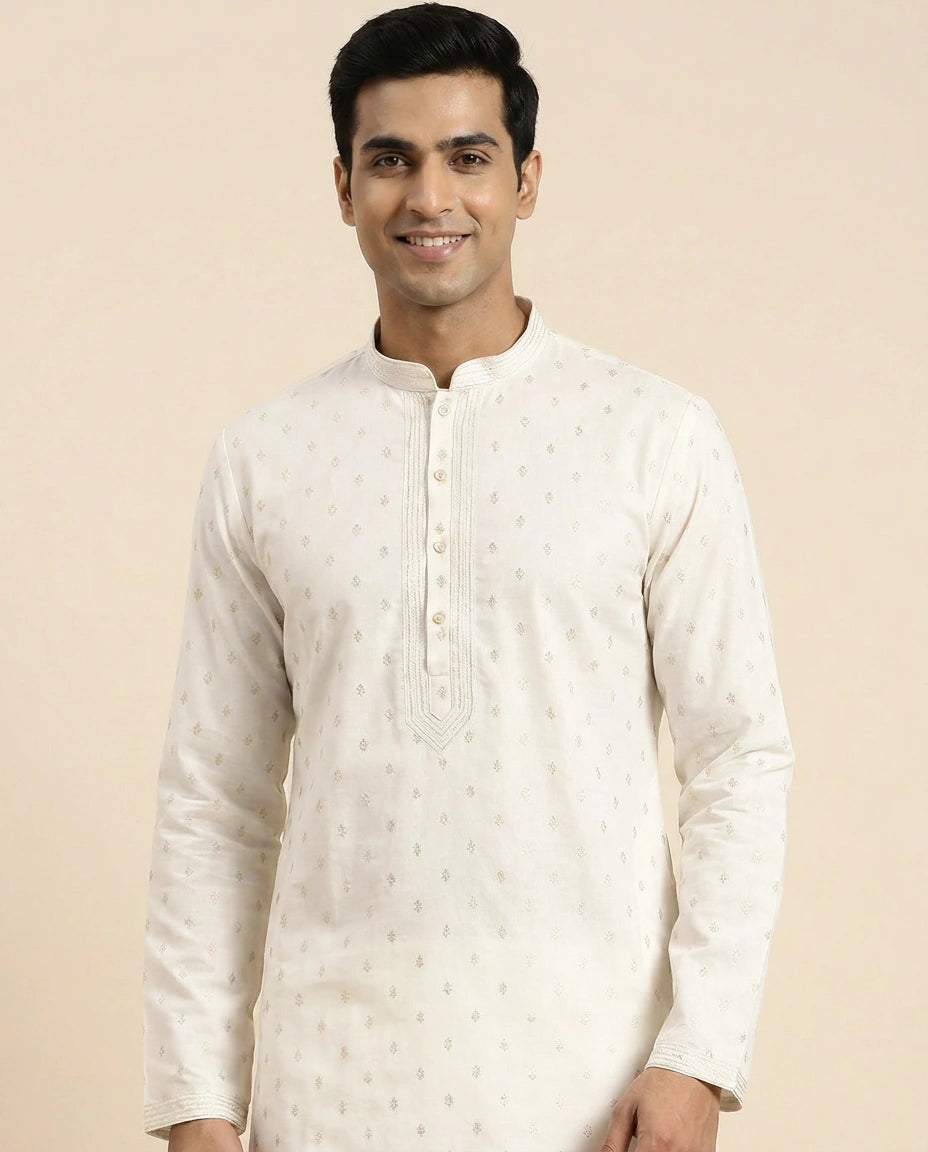 White Kurta Pajama Set - Rangoli India