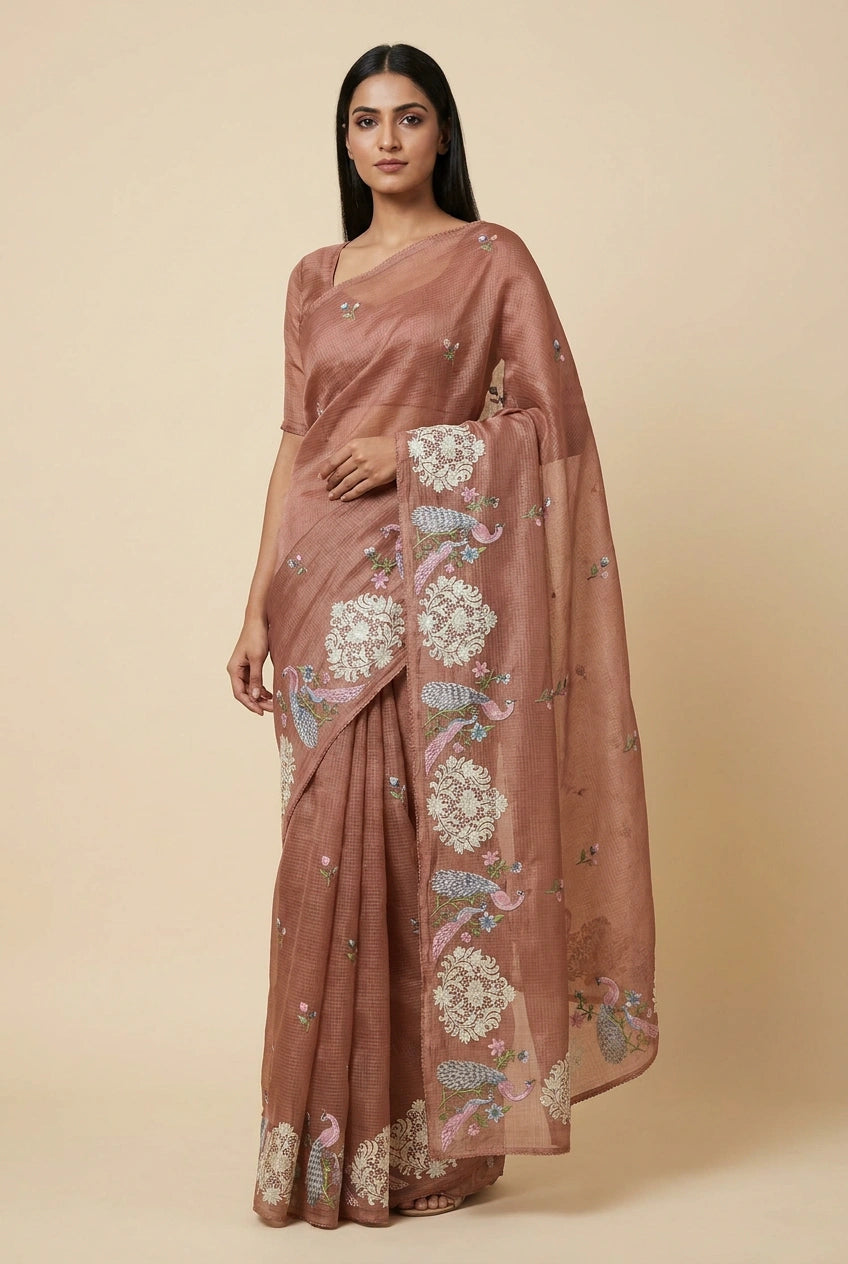 Cotton Tant Saree with Tangail Buti for Festive Comfort