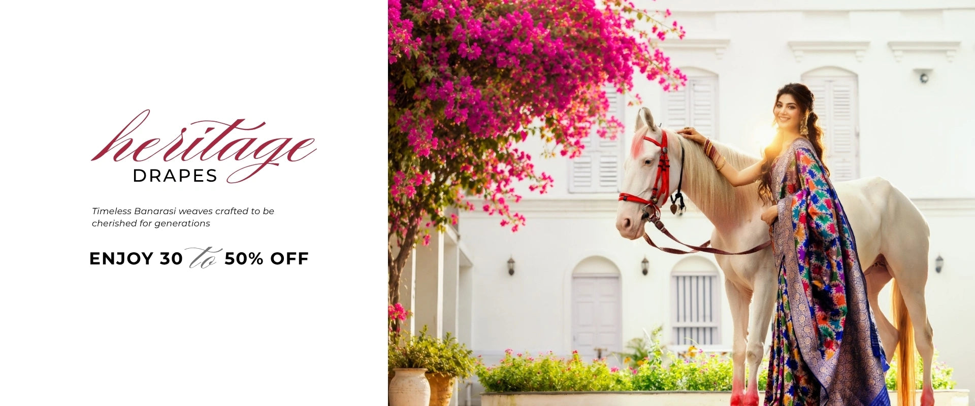 Heritage Banarasi sarees – up to 50% off