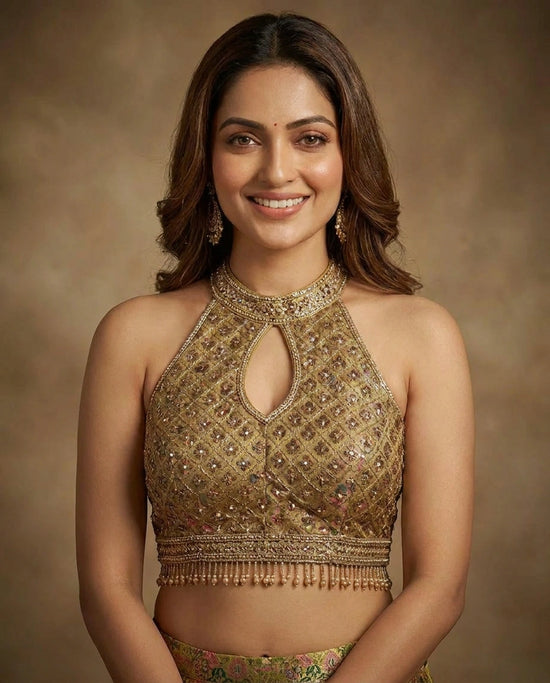 Silk Katan Croptop Lehenga - Rangoli India