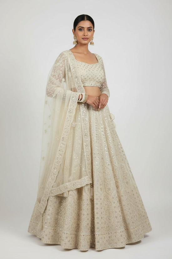 Designer Embroidered Net Lehenga Choli Set | Rangoli
