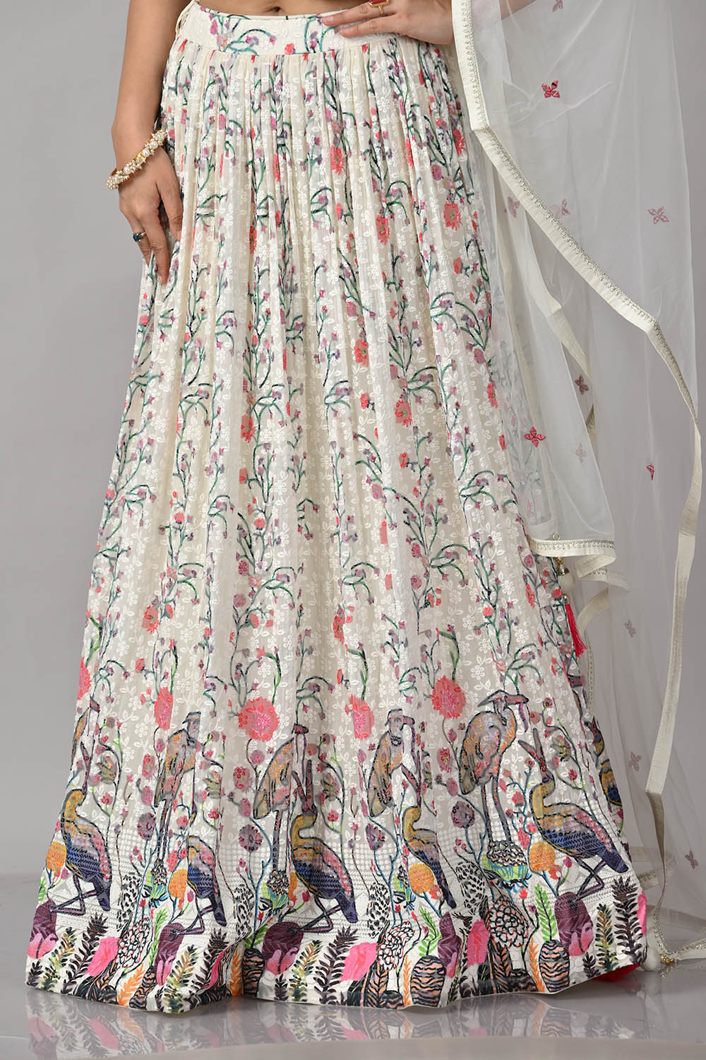 White Designer Lehenga