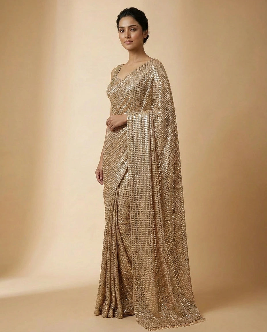 Heavy Embroidery Designer Silk Blouse with Zari Work Border view 3