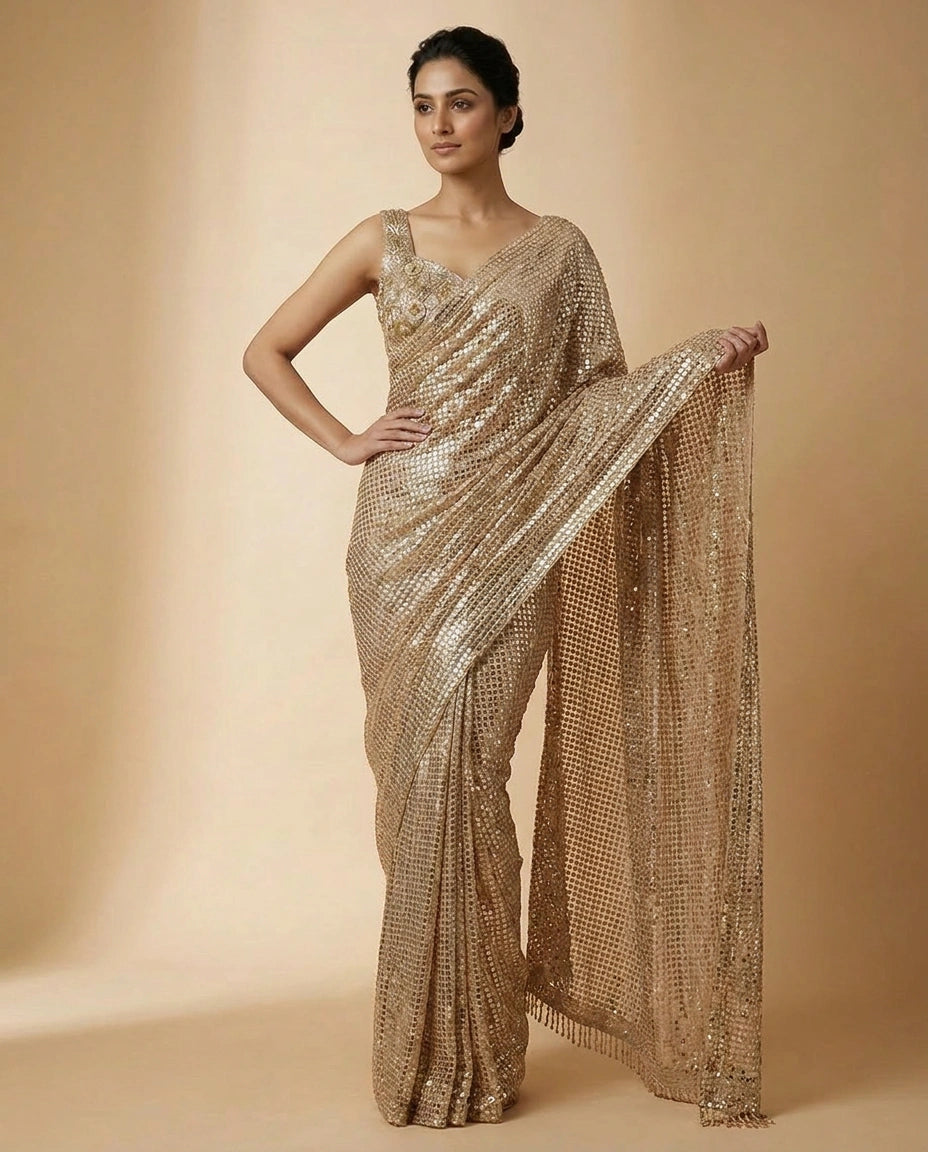 Heavy Embroidery Designer Silk Blouse with Zari Work Border view 4