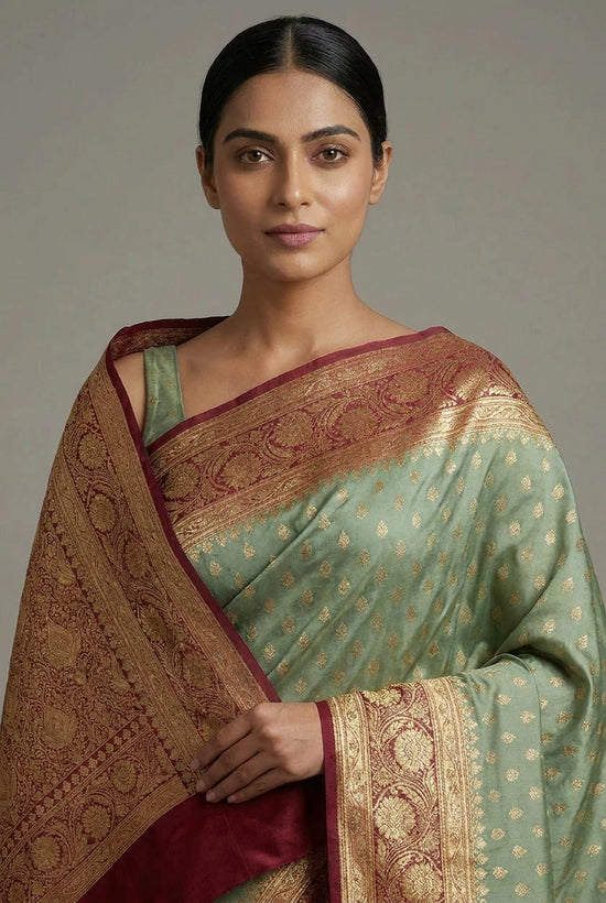 Satin Silk Bridal Banarasi Saree for Family Wedding