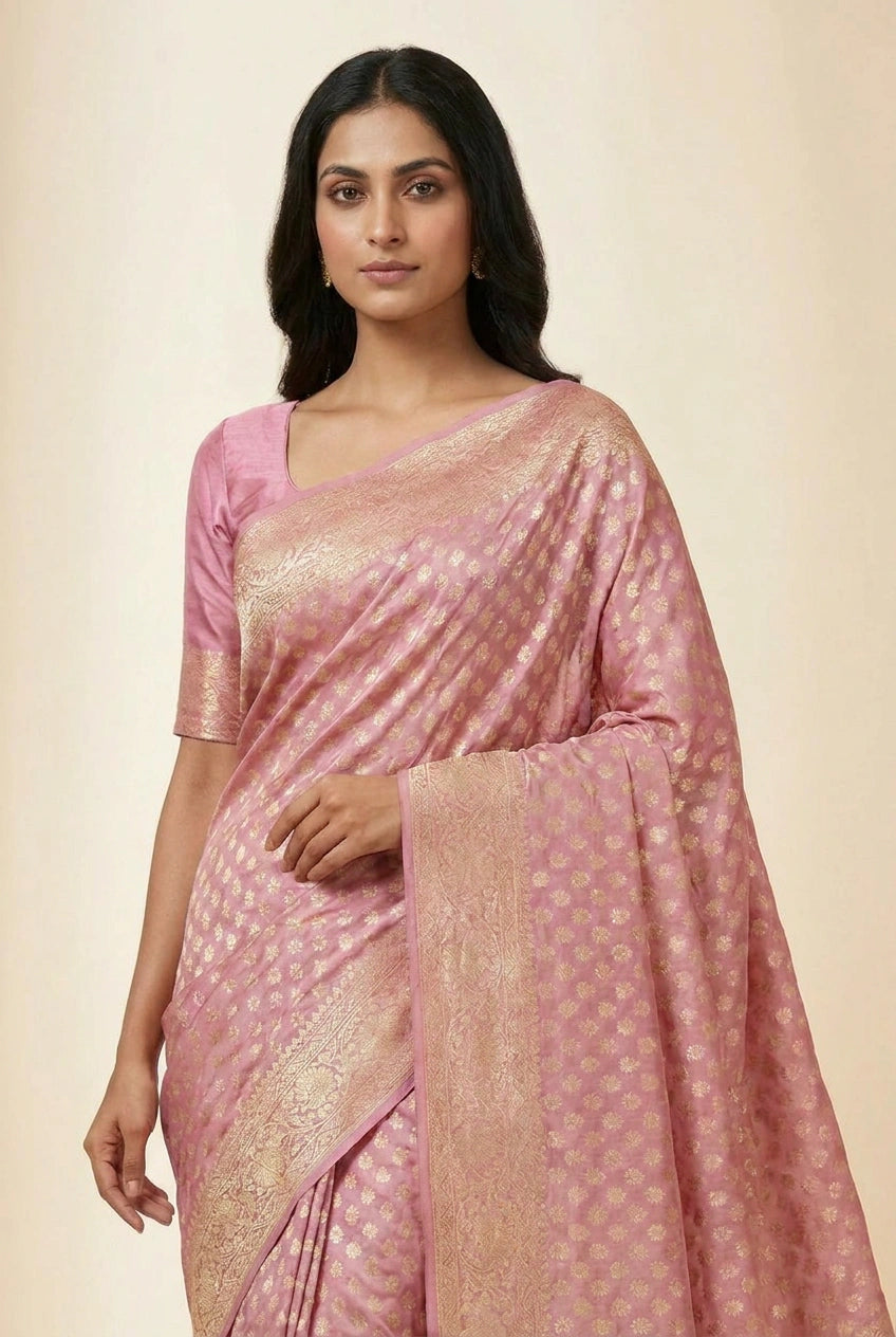 Khaddi Georgette Banarasi Saree with Khaddi Buti for Family Function