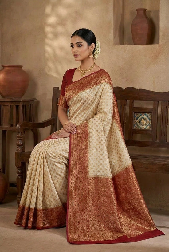 Khaddi Georgette Banarasi Saree for Festive Evening