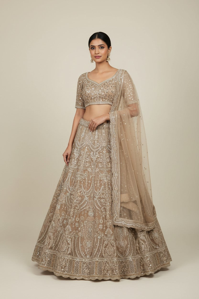 Designer Organza Lehenga Choli Set | Rangoli