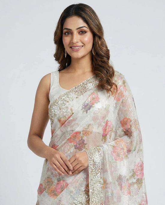 Georgette Designer Saree - Rangoli India