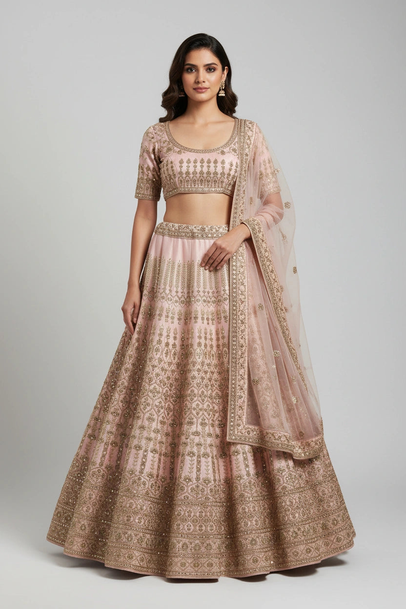 Premium Raw Silk Lehenga Choli Set | Rangoli