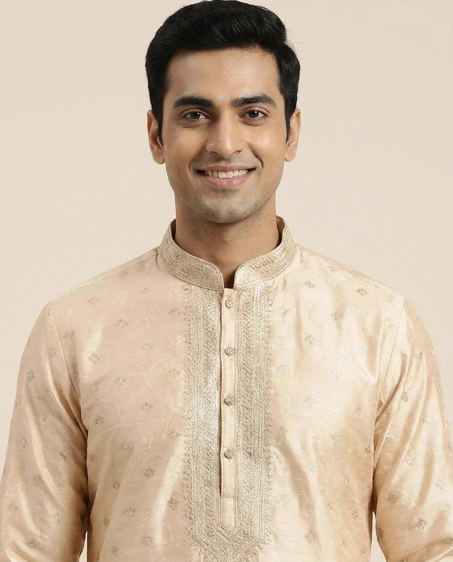 Tussar Silk Kurta Pajama Set - Rangoli India