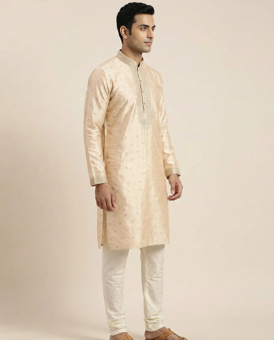 Tussar Silk Kurta Pajama Set - Rangoli India