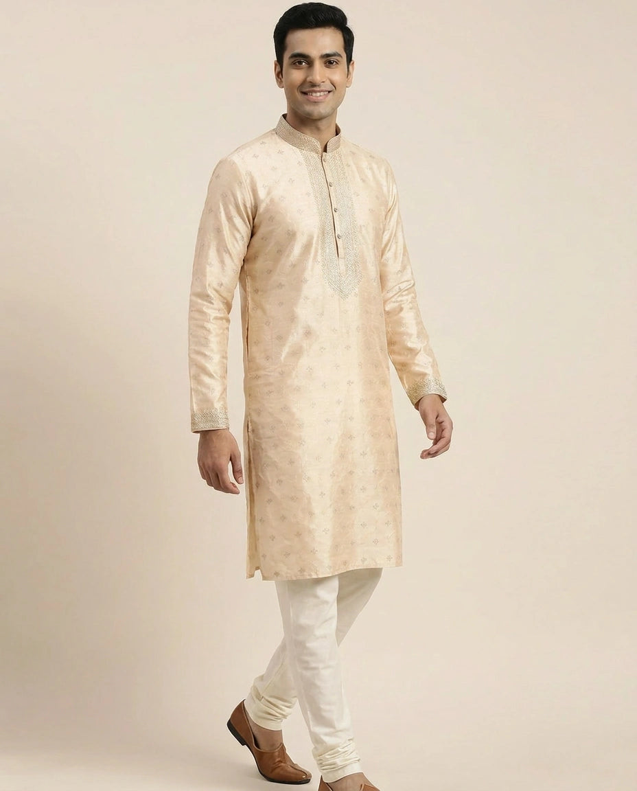 Tussar Silk Kurta Pajama Set - Rangoli India