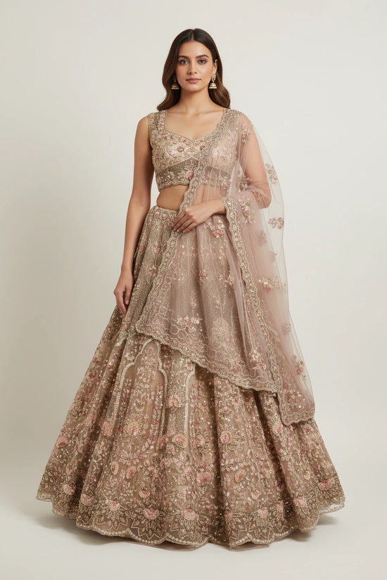 Grand Couture Embroidered Net Lehenga Choli Set | Rangoli