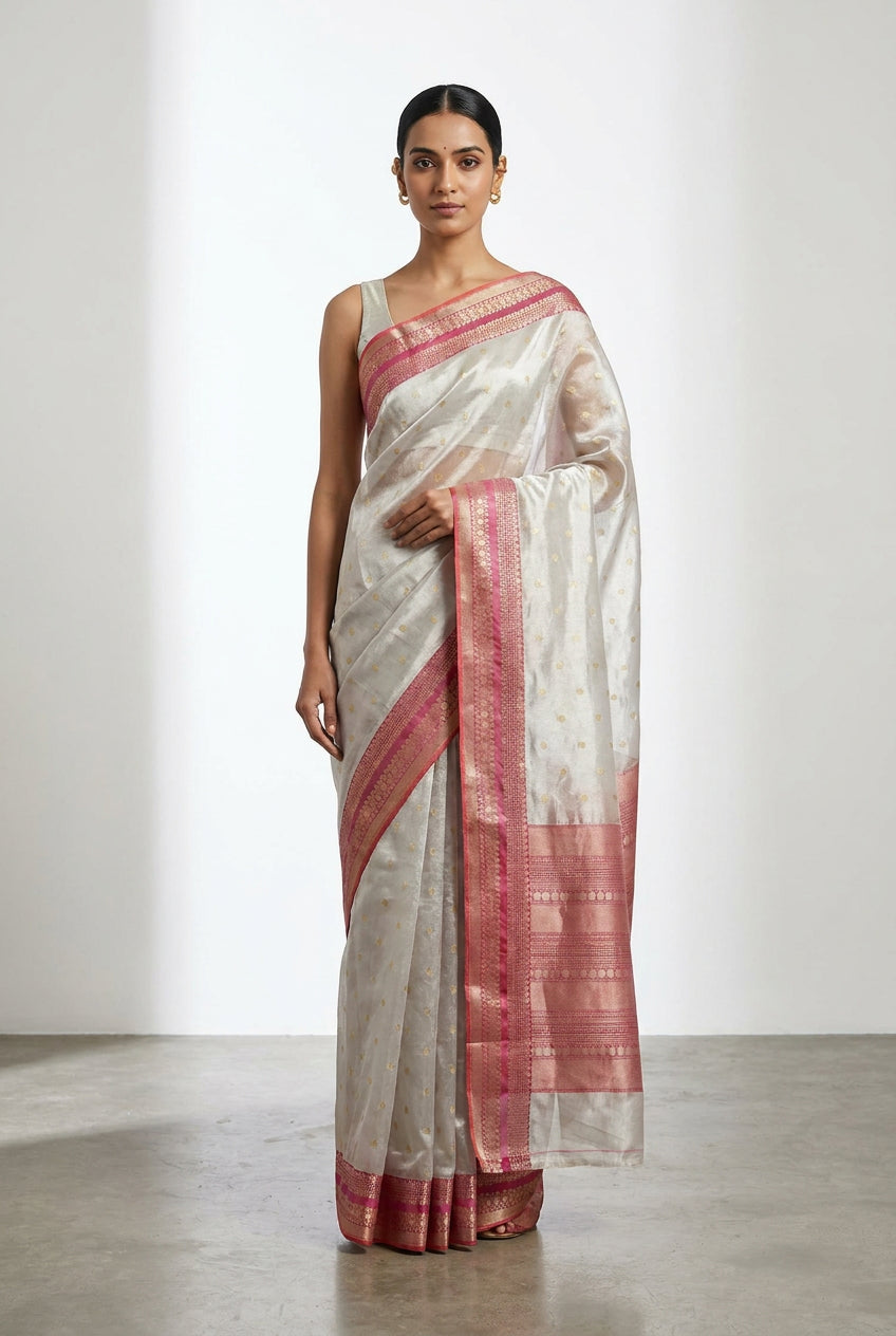 Tissue Banarasi Saree with Tissue Zari for Cocktail Evening