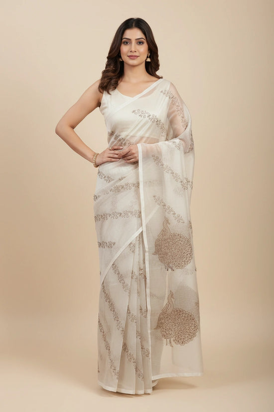 Handcrafted Cotton Embroidery Saree - Rangoli Sarees