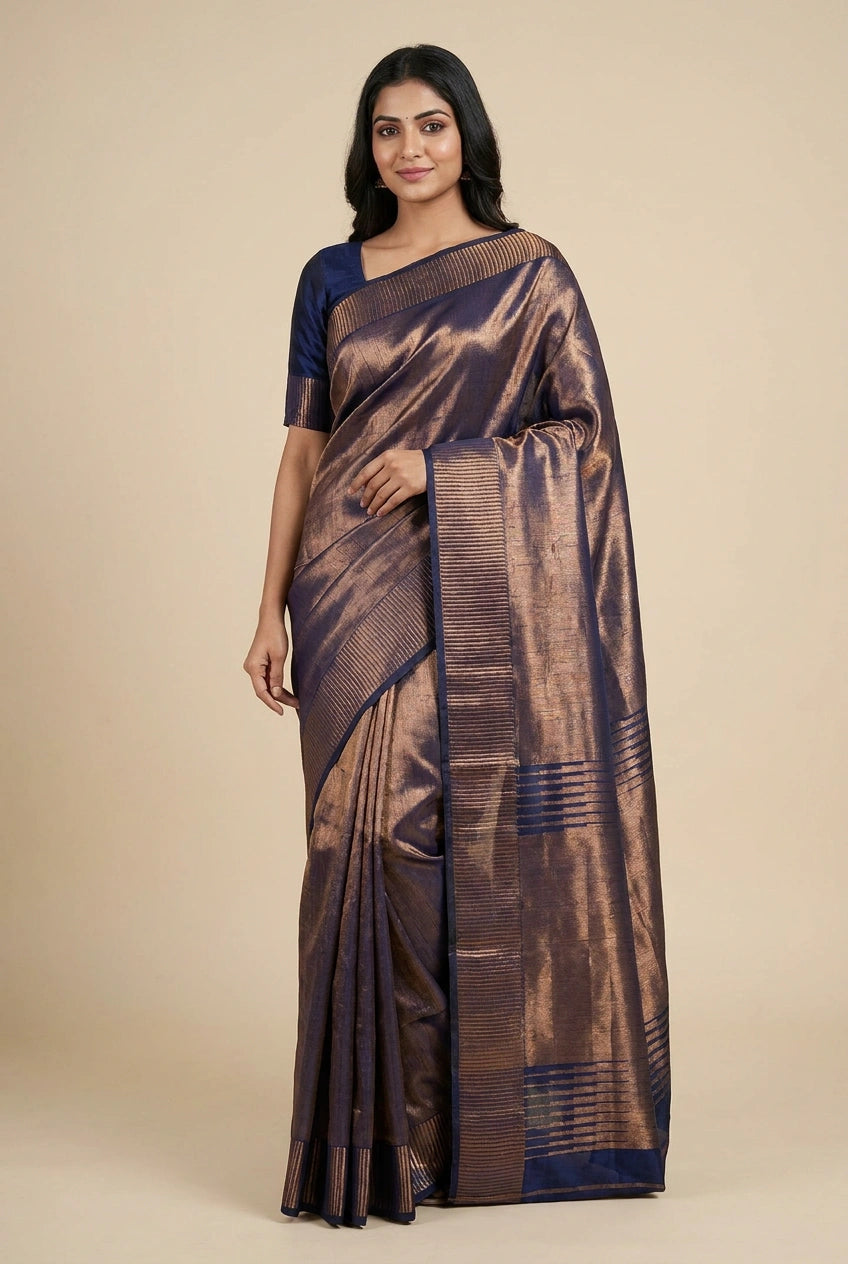 Tissue Banarasi Saree with Festive Zari