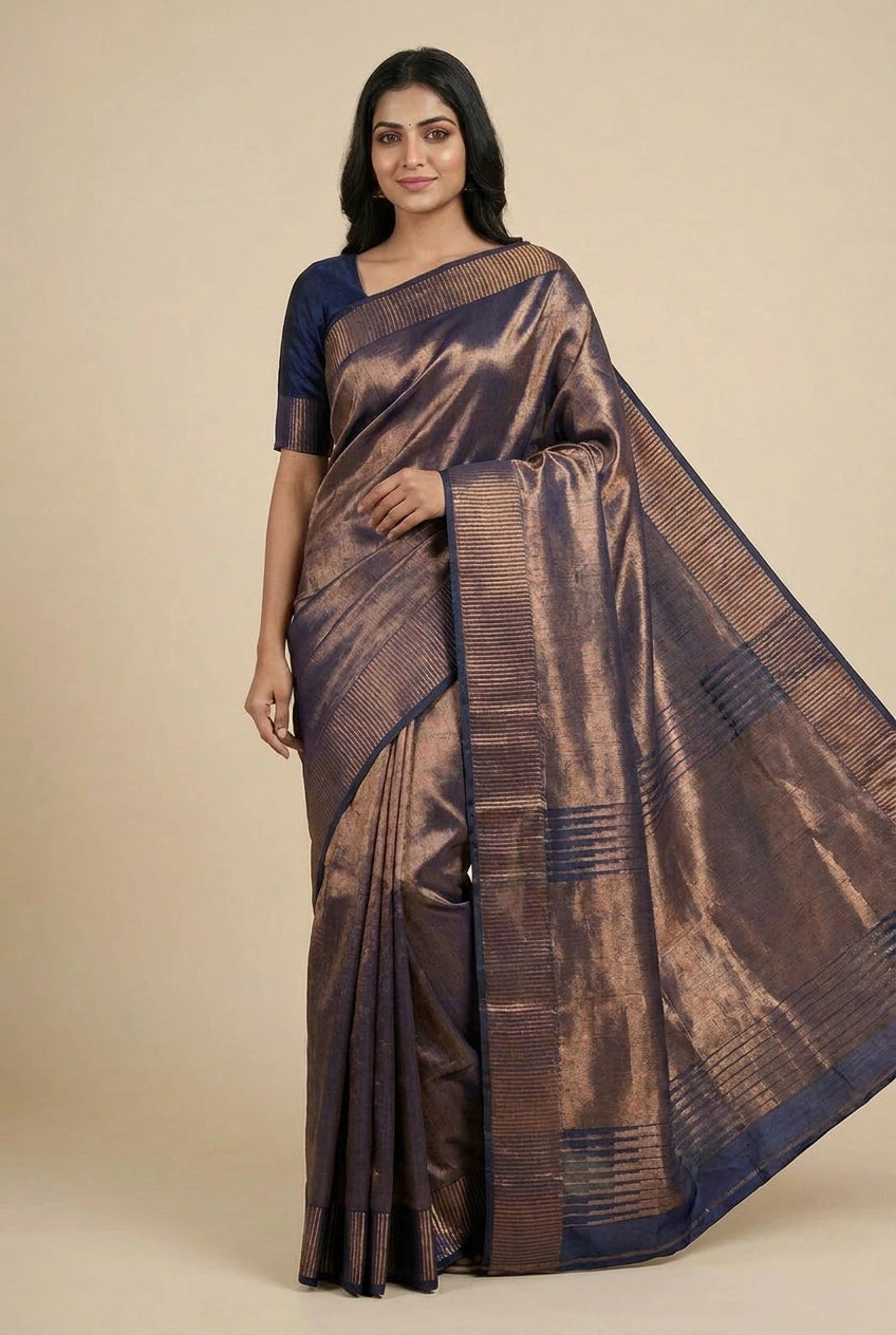Tissue Banarasi Saree with Festive Zari
