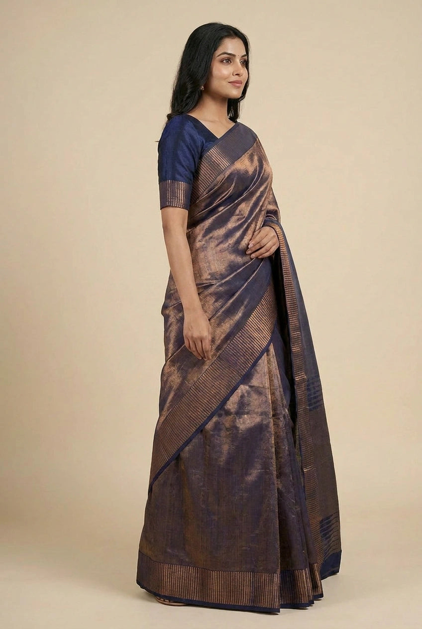Tissue Banarasi Saree with Festive Zari