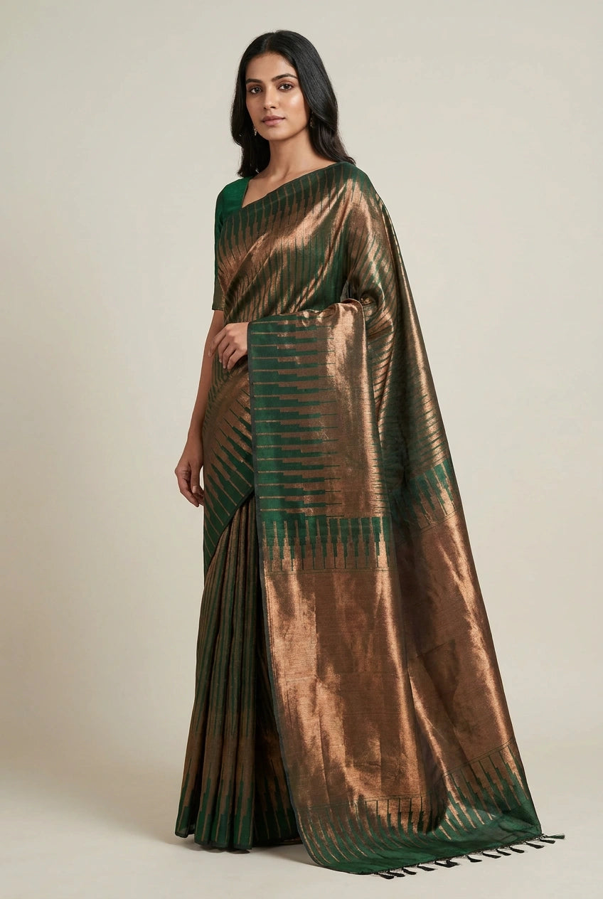 Tissue Banarasi Saree with Festive Tissue for Festive Wedding