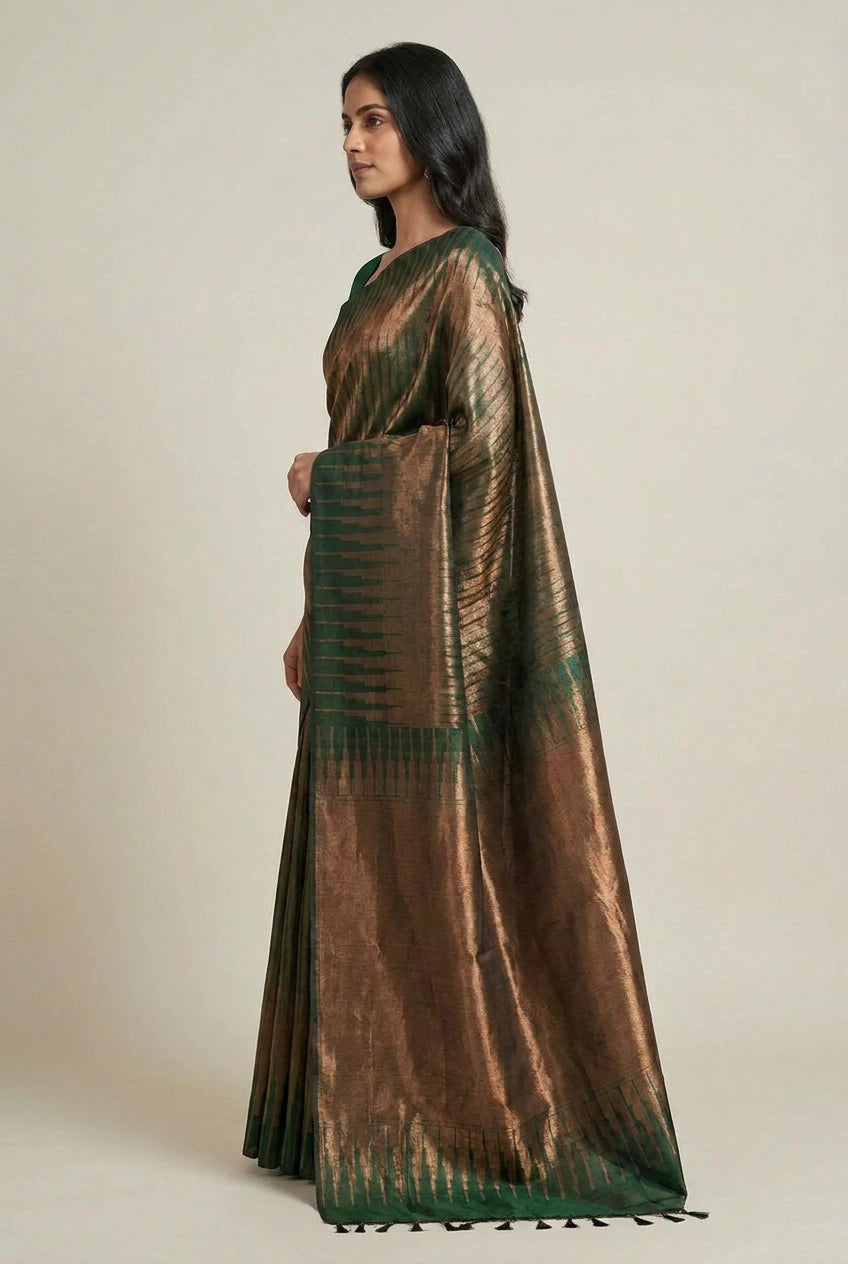 Tissue Banarasi Saree with Festive Tissue for Festive Wedding