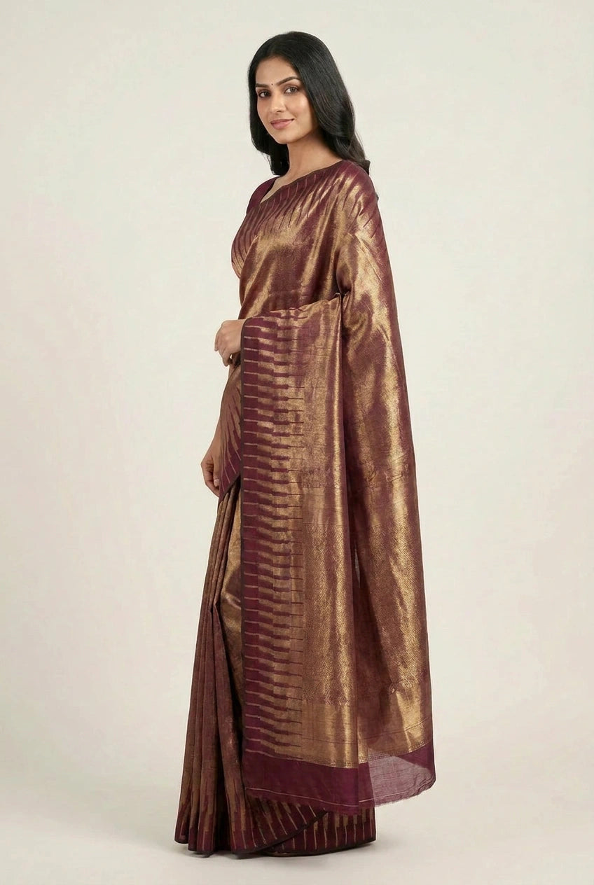 Tissue Banarasi Saree with Festive Tissue for Festive Wedding