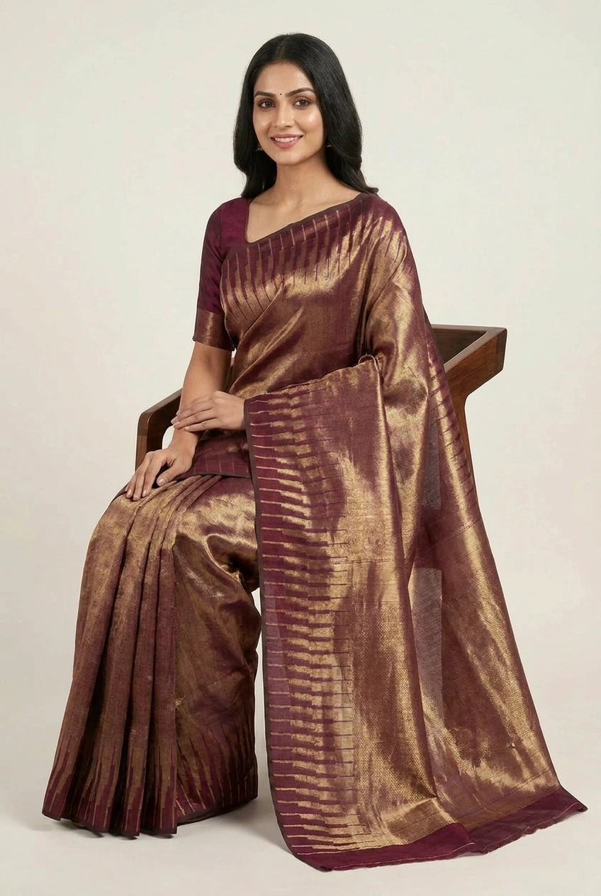 Tissue Banarasi Saree with Festive Tissue for Festive Wedding