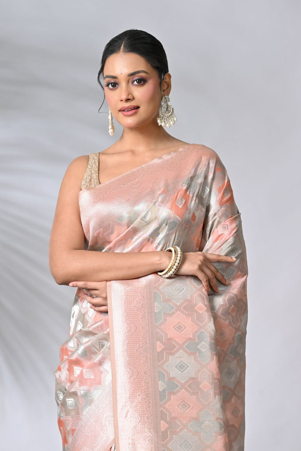 Firozi Blue Organza Sarees