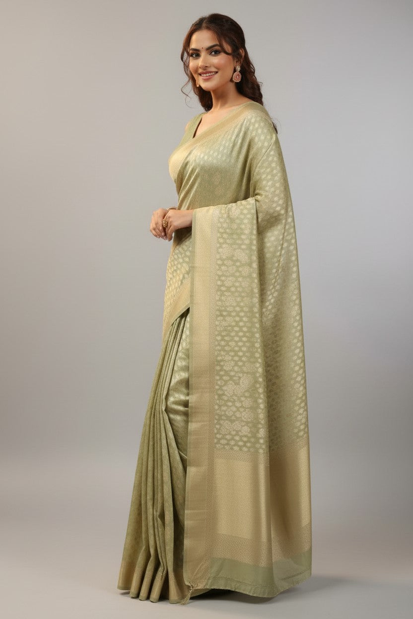 Heritage Zari Silk Katan Banarasi Saree - Rangoli Sarees