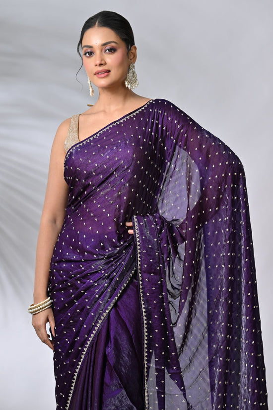 Purple Tissue Sarees