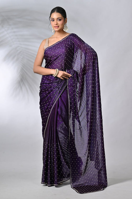 Purple Tissue Sarees