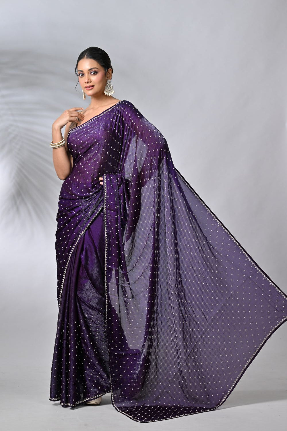 Purple Tissue Sarees