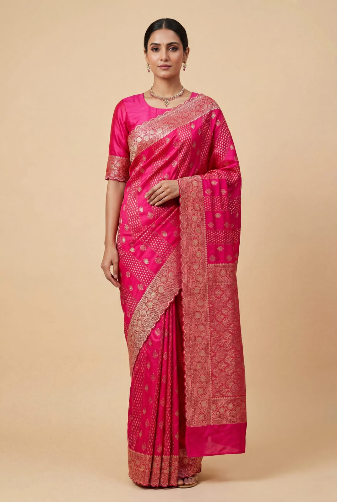 Heritage Crepe Khaddi Banarasi Saree - Rangoli Sarees