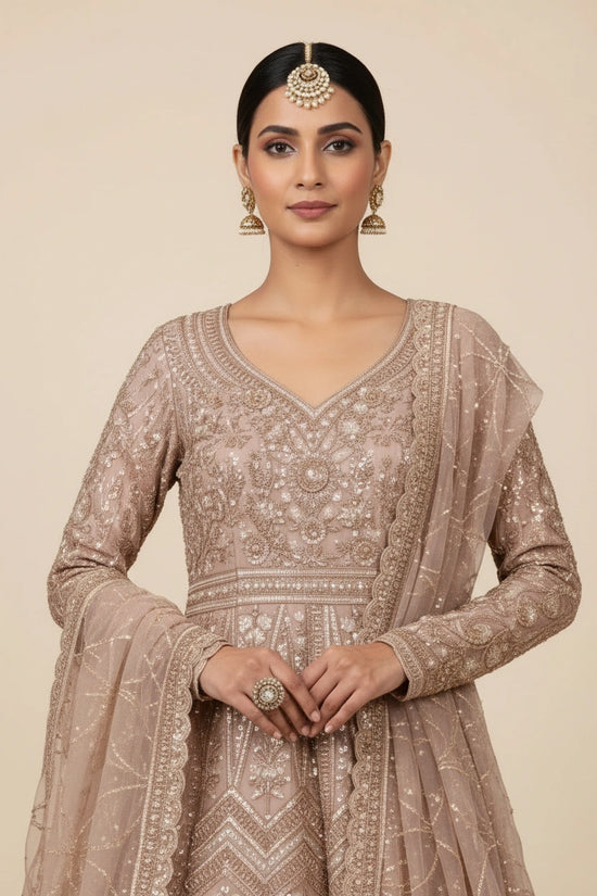 Artisan Raw Silk Lehenga Achkan Set - Pink | Rangoli