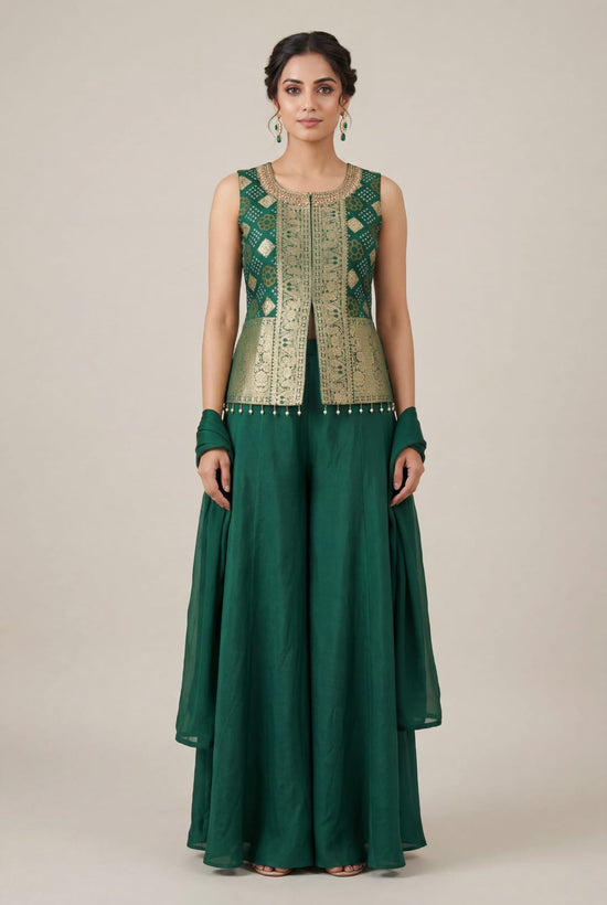 Breezy Dola Silk Palazzo Suit - Rangoli Sarees