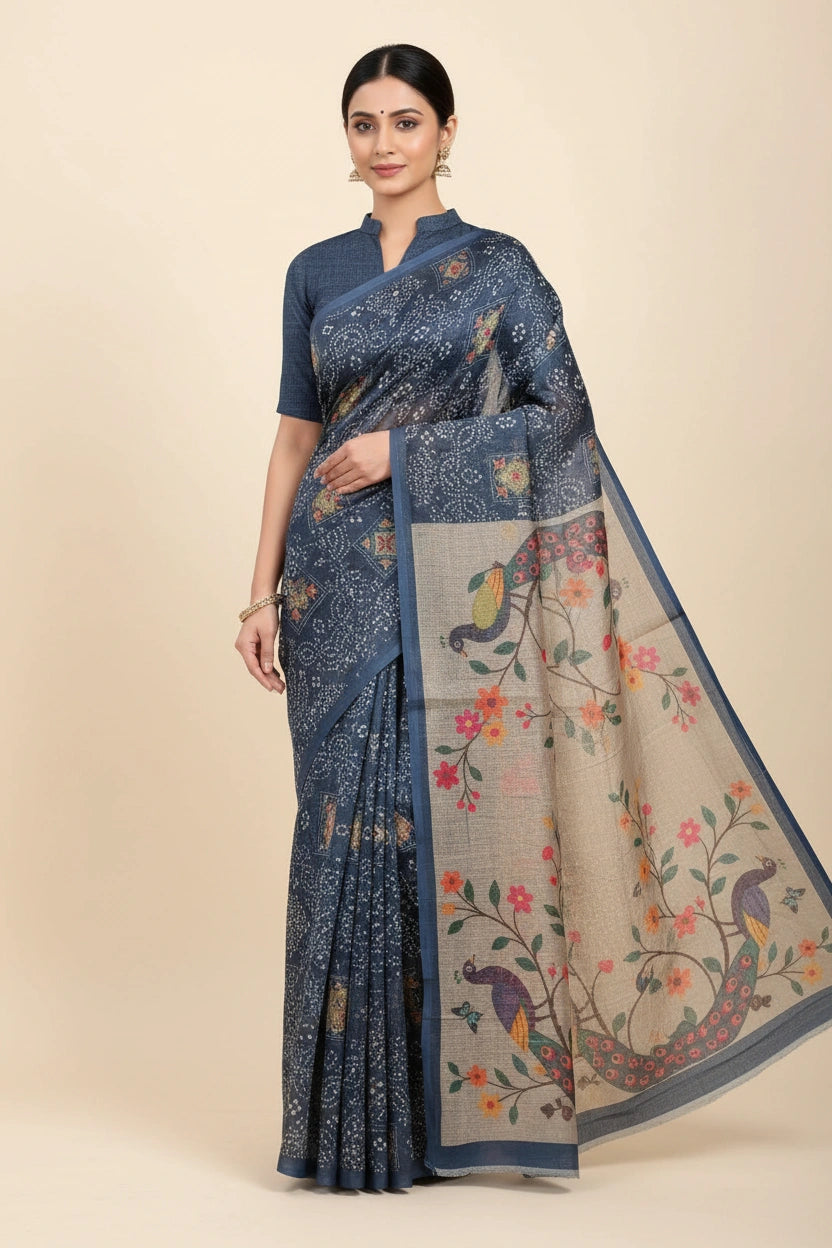 Crisp Cotton Kolkata Cotton Saree - cotton Indian ethnic wear by Rangoli