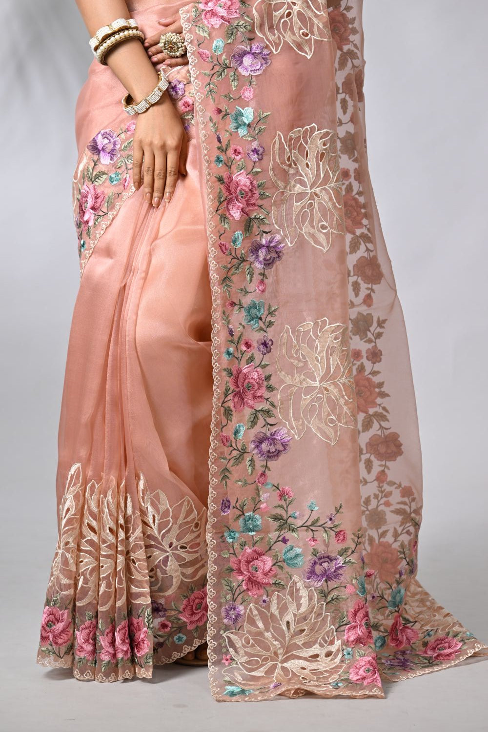 Blue Tissue Sarees