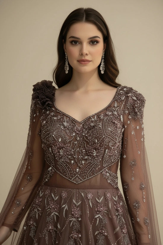 Elegant Tissue Designer Gown Suit - Rangoli Sarees