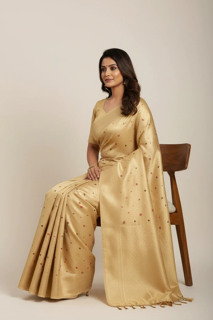 Handcrafted Pure Silk Katan Banarasi Silk Saree - Onion Pink | Rangoli