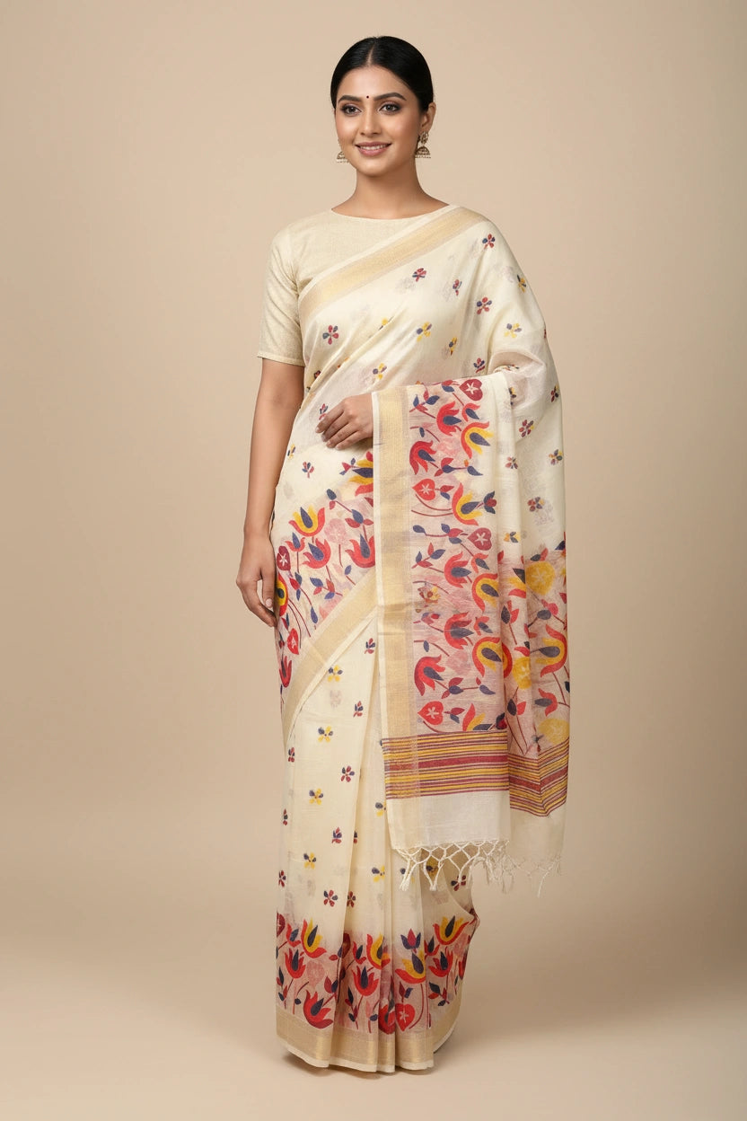 Traditional Cotton South Silk Saree - Rangoli Sarees