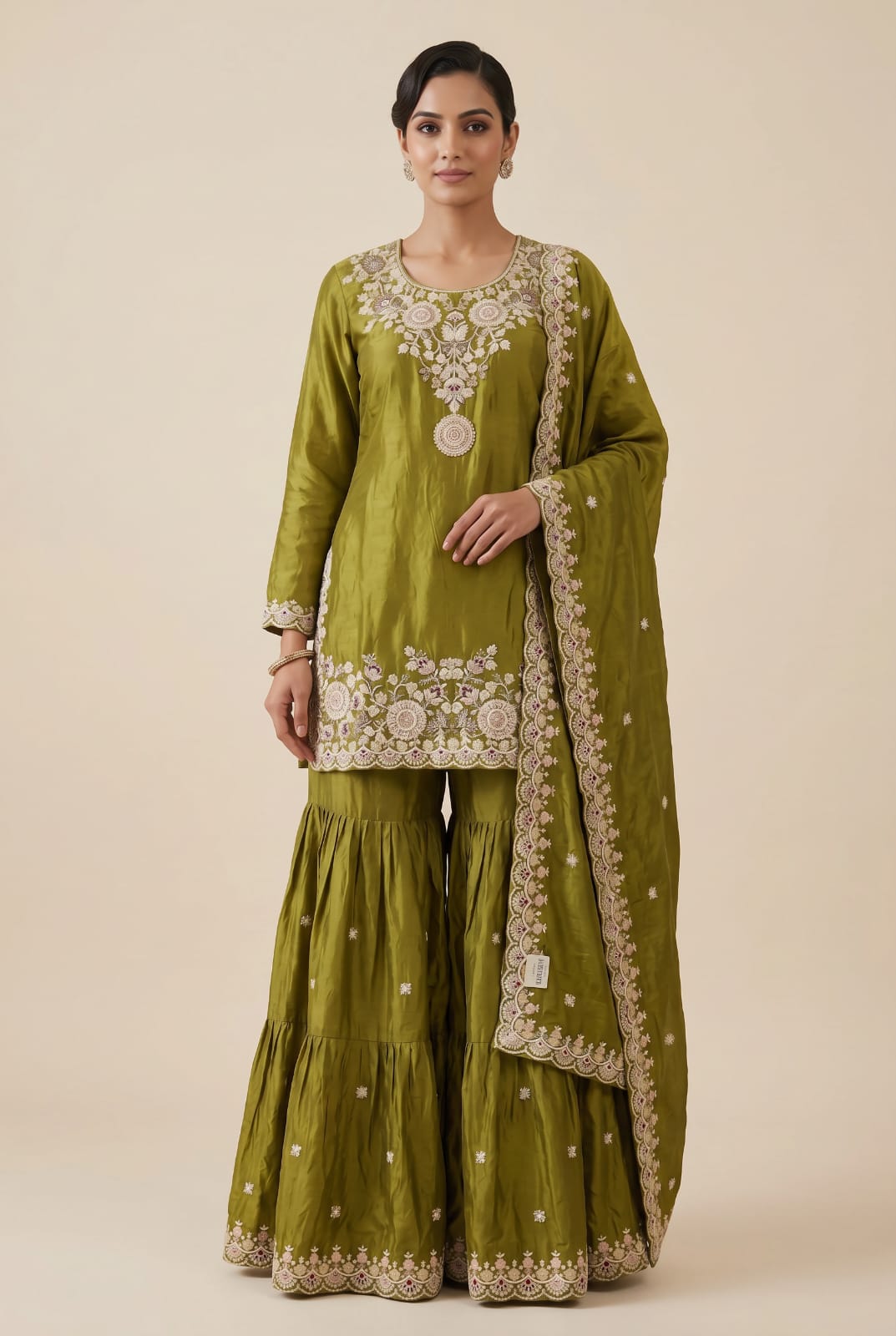 Festive Chinon Sharara Suit - Rangoli Sarees