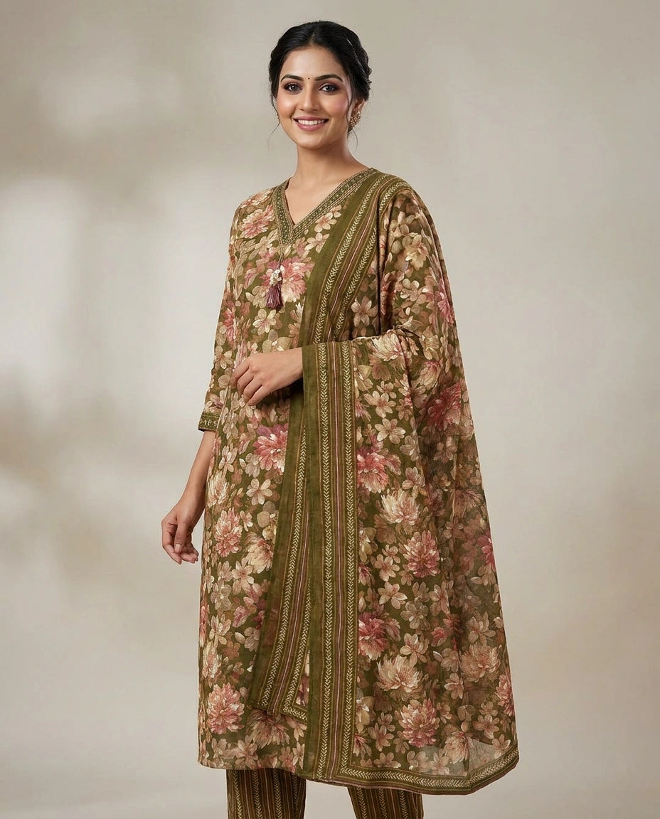 Cotton Straight Suit for Women - Daily Wear