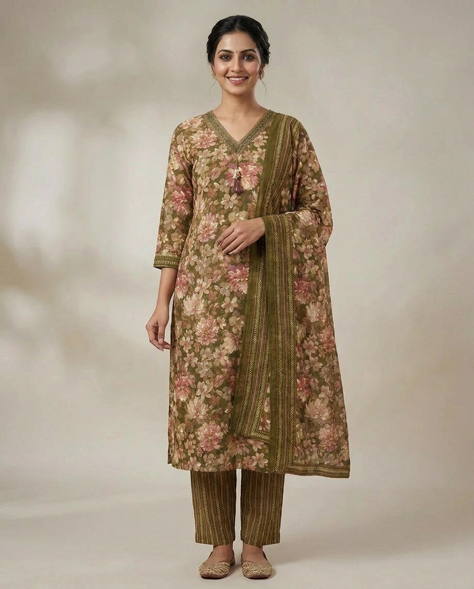 Cotton Straight Suit for Women - Daily Wear