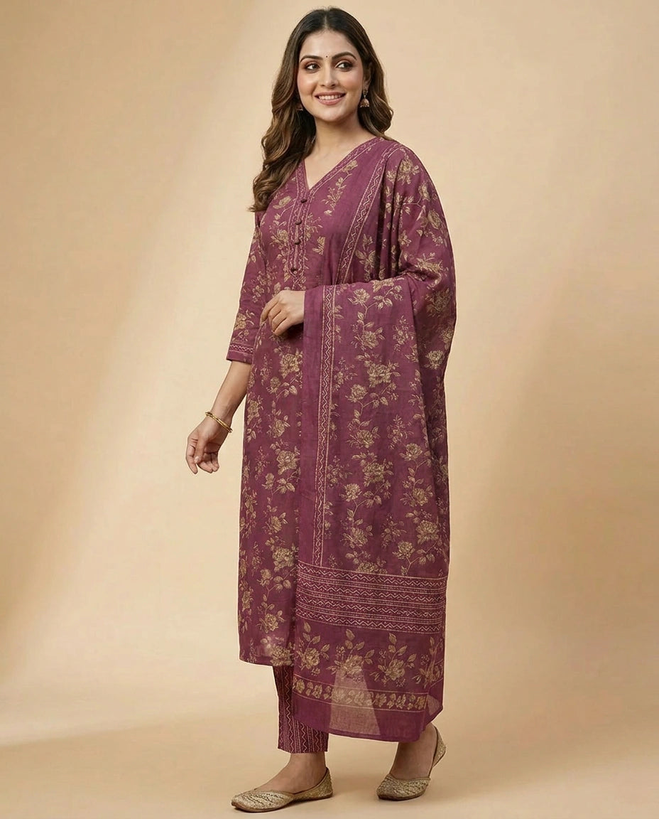 Cotton Straight Suit - Rangoli India